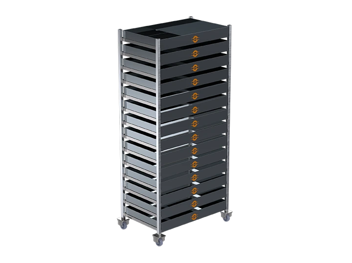 Layered Tray Holding Rack